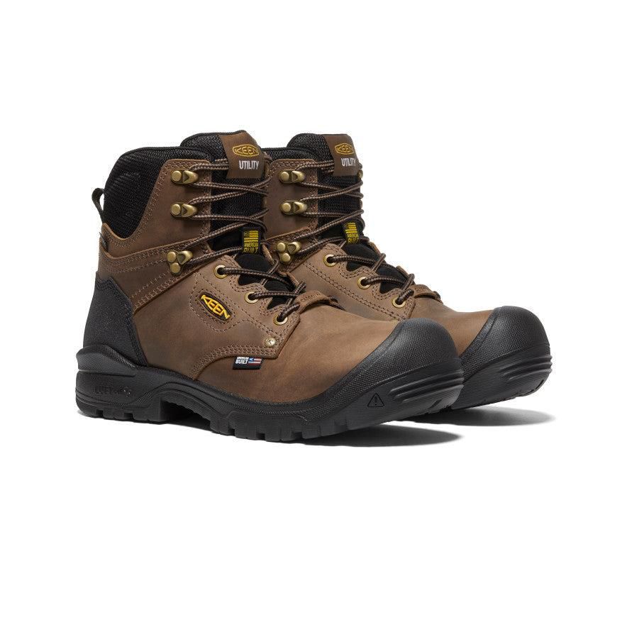 Brown Men Keen Independence 6 Waterproof (Carbon Fiber Toe) Work Boots | 61074-OWJU