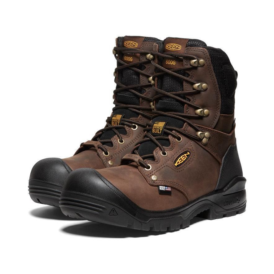 Brown Men Keen Independence 8 Insulated Waterproof (Carbon Fiber Toe) Work Boots | 29087-HWAT