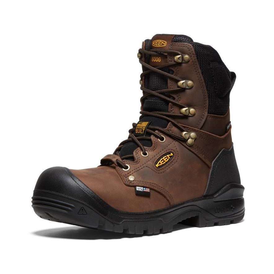 Brown Men Keen Independence 8 Insulated Waterproof (Carbon Fiber Toe) Work Boots | 29087-HWAT