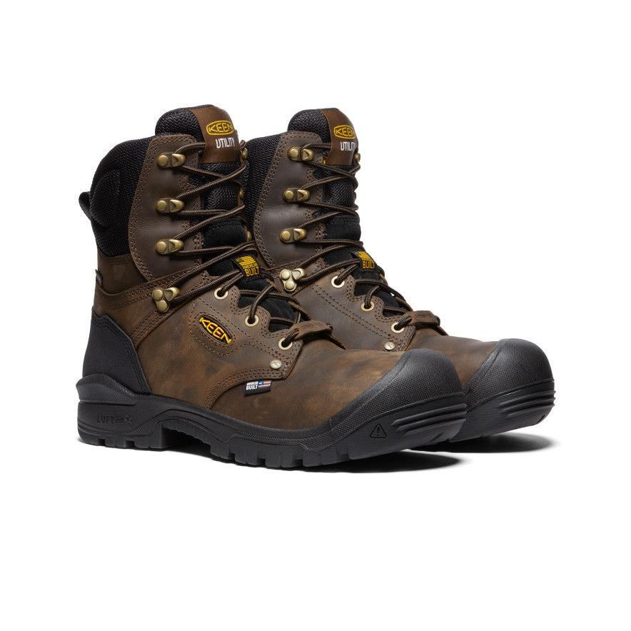 Brown Men Keen Independence 8 Waterproof (Carbon Fiber Toe) Work Boots | 65374-KGVQ