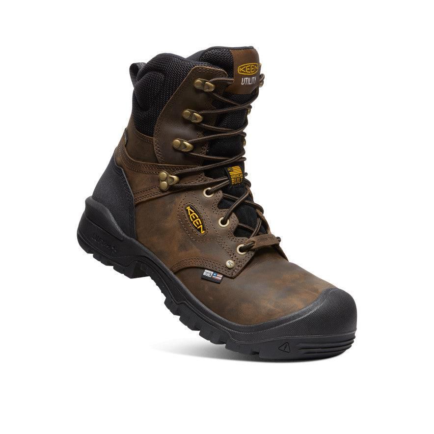 Brown Men Keen Independence 8 Waterproof (Carbon Fiber Toe) Work Boots | 65374-KGVQ