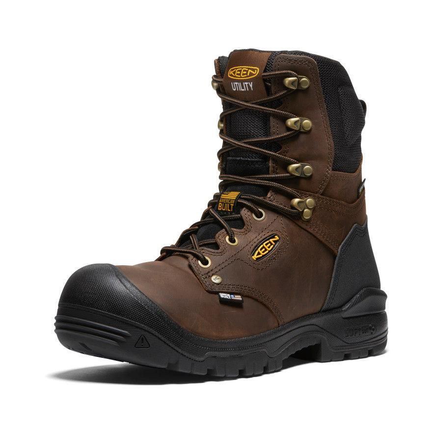 Brown Men Keen Independence 8 Waterproof (Soft Toe) Work Boots | 70125-UXZB