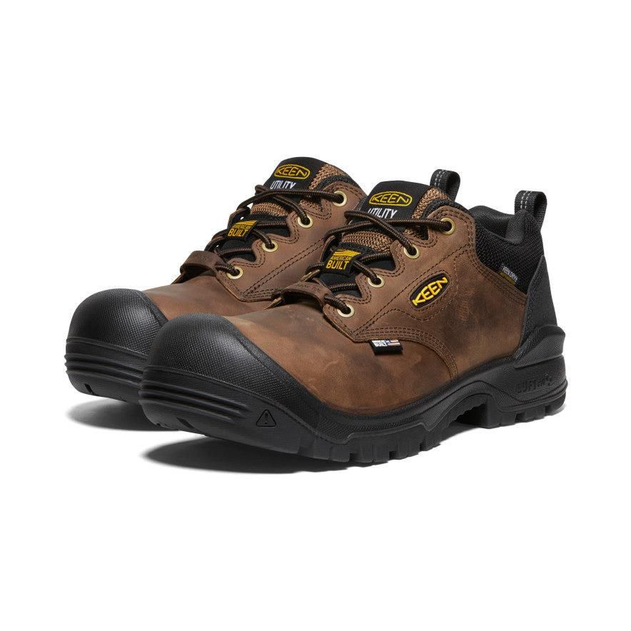 Brown Men Keen Independence Oxford Waterproof (Carbon-Fiber Toe) Work Shoes | 85472-VHRQ