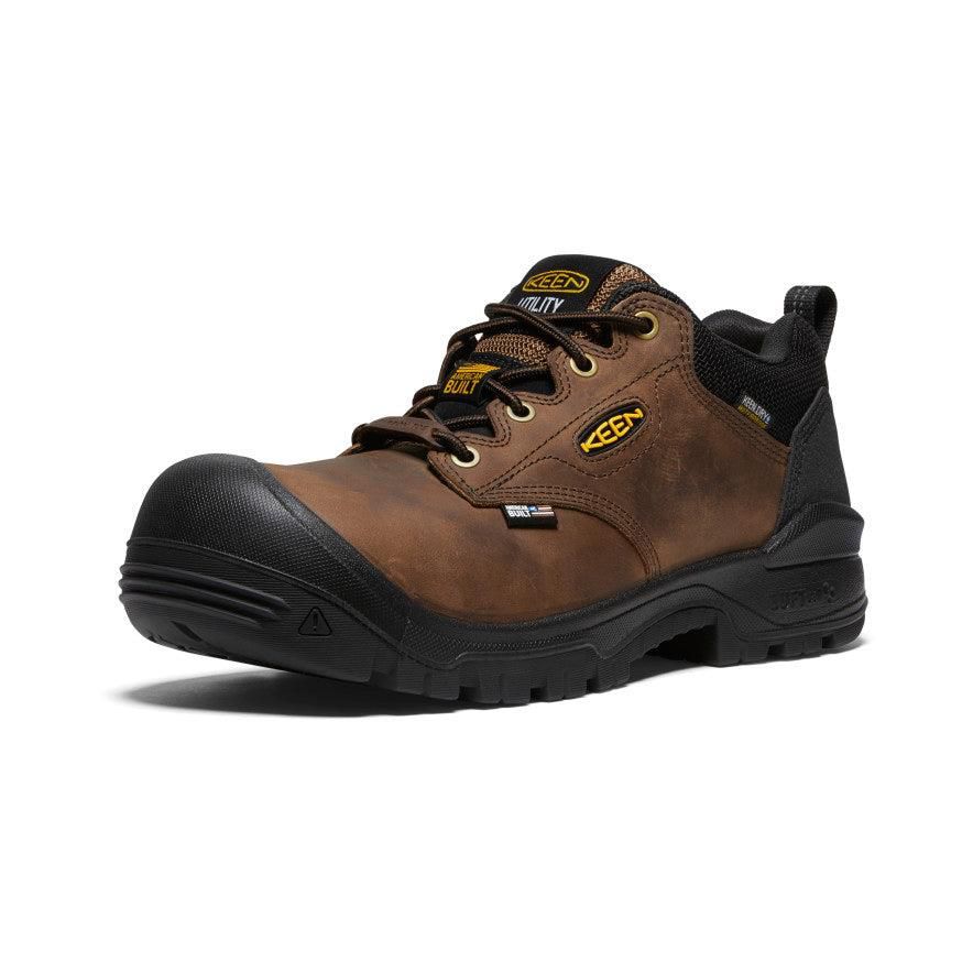 Brown Men Keen Independence Oxford Waterproof (Carbon-Fiber Toe) Work Shoes | 85472-VHRQ