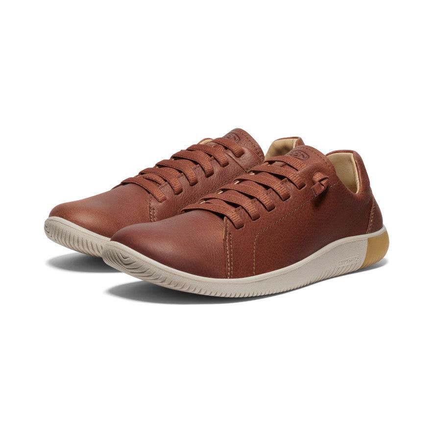 Brown Men Keen KNX Leather Sneakers | 74960-CMNF