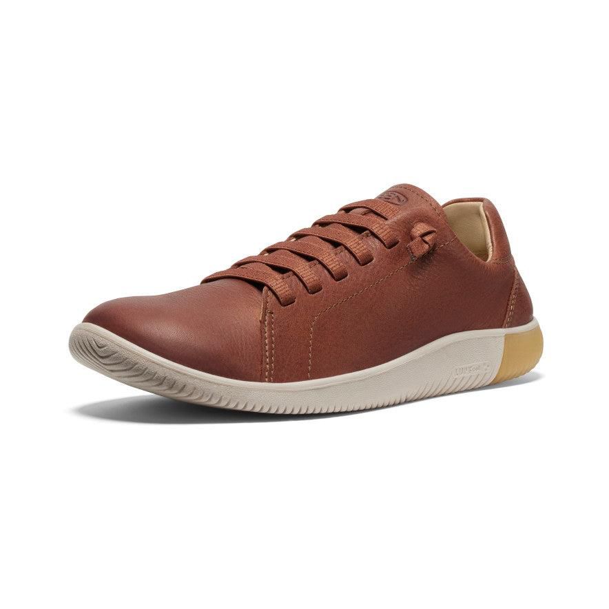 Brown Men Keen KNX Leather Sneakers | 74960-CMNF