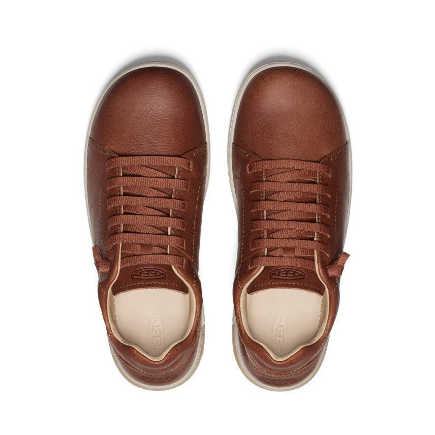 Brown Men Keen KNX Leather Sneakers | 74960-CMNF