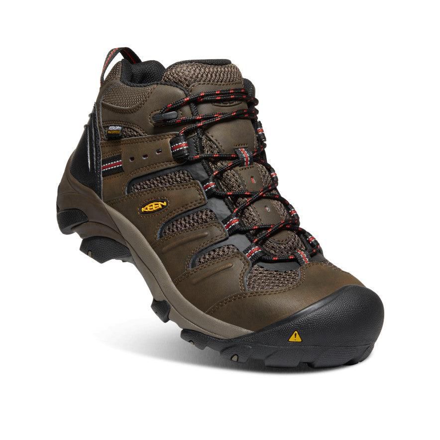 Brown Men Keen Lansing Mid Waterproof (Steel Toe) Boots | 57628-OBCK