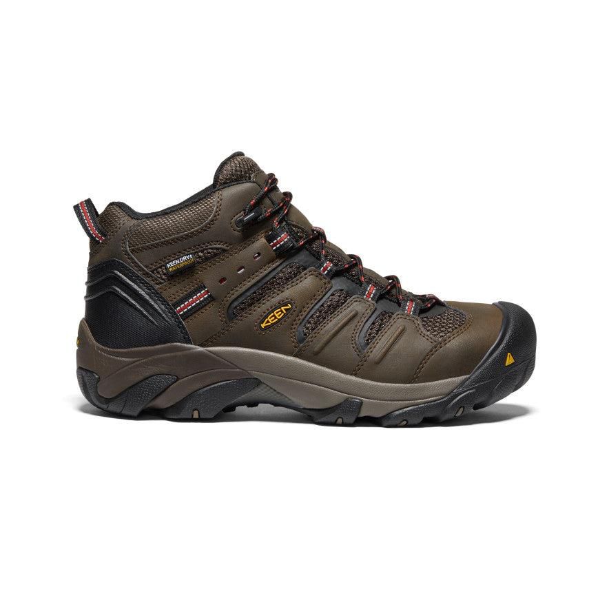 Brown Men Keen Lansing Mid Waterproof (Steel Toe) Boots | 57628-OBCK