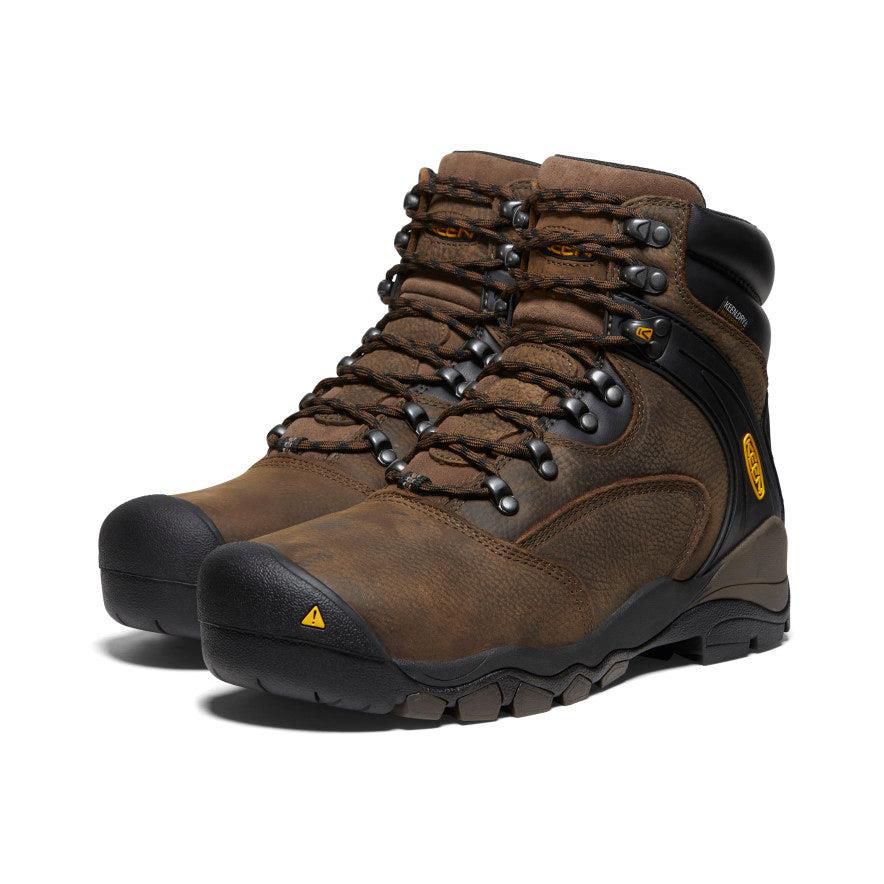 Brown Men Keen Louisville 6 Waterproof (Steel Toe) Boots | 62591-OCYQ