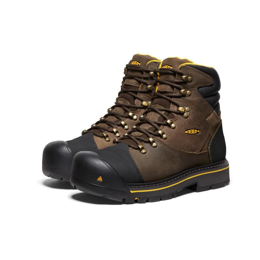 Brown Men Keen Milwaukee 6 (Steel Toe) Boots | 17038-FDJR