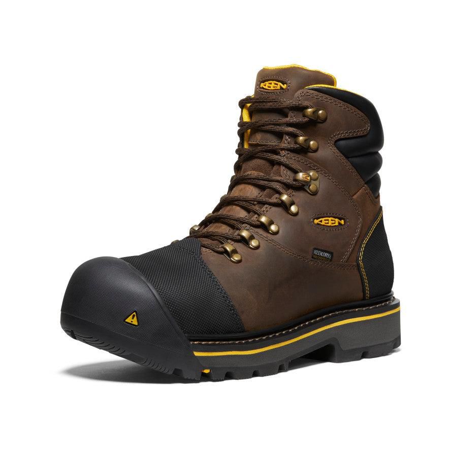 Brown Men Keen Milwaukee Waterproof (Steel Toe) Boots | 12570-TAVC