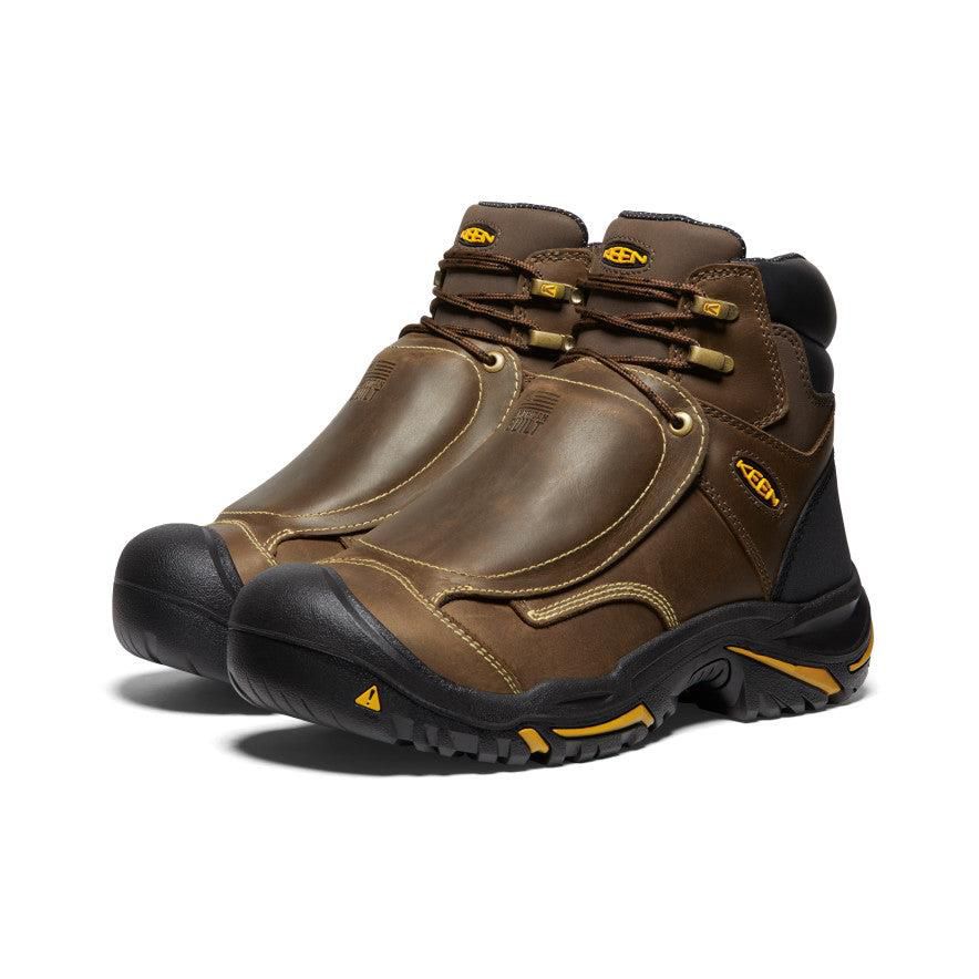 Brown Men Keen Mt Vernon 6 MET Waterproof (Steel Toe) Boots | 68935-LXDB