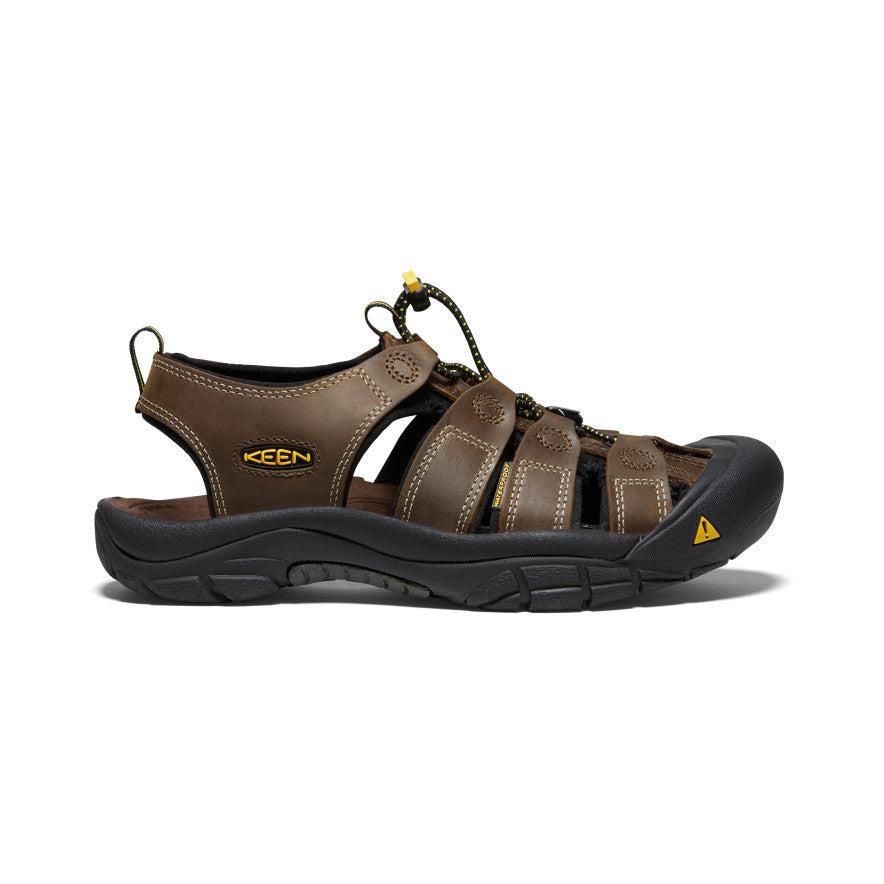 Brown Men Keen Newport Leather Hiking Sandals | 94167-KWXG