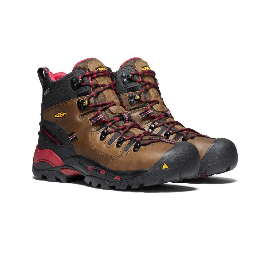 Brown Men Keen Pittsburgh 6 Waterproof (Steel Toe) Boots | 97145-HGPD