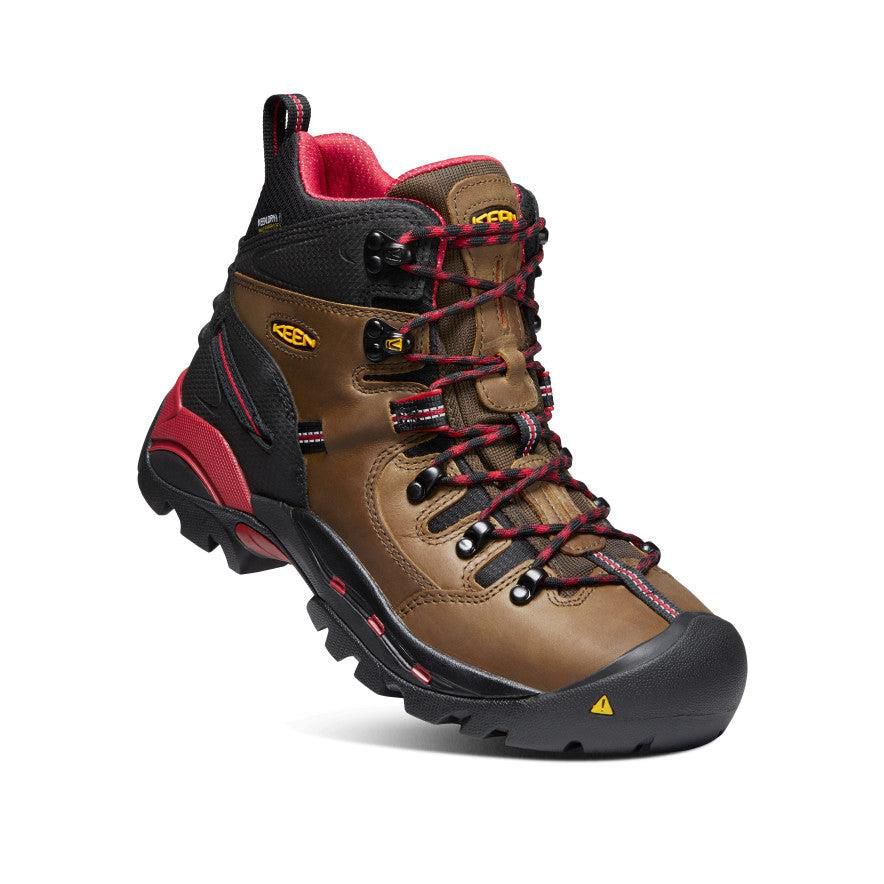 Brown Men Keen Pittsburgh 6 Waterproof (Steel Toe) Boots | 97145-HGPD