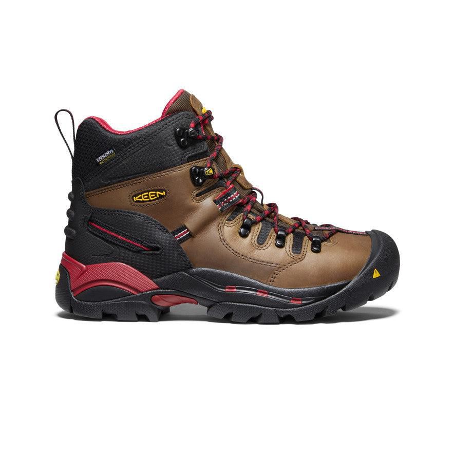 Brown Men Keen Pittsburgh 6 Waterproof (Steel Toe) Boots | 97145-HGPD