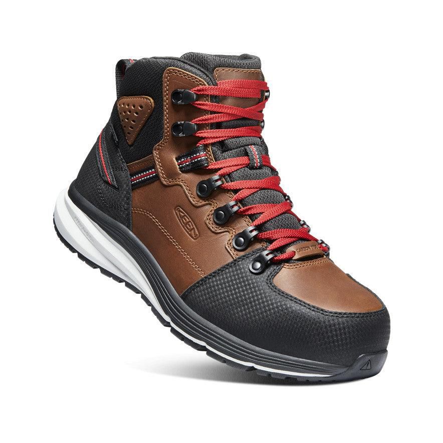 Brown Men Keen Red Hook Waterproof (Carbon-Fiber Toe) Work Boots | 41930-SNEK