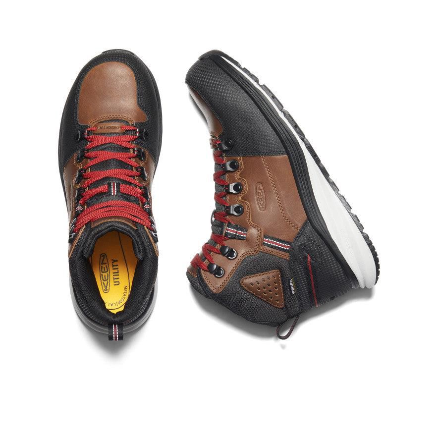 Brown Men Keen Red Hook Waterproof (Carbon-Fiber Toe) Work Boots | 41930-SNEK