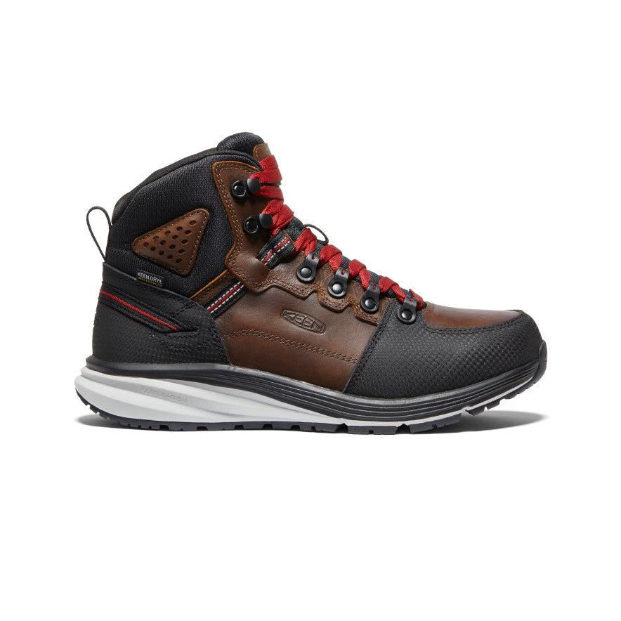 Brown Men Keen Red Hook Waterproof (Soft Toe) Work Boots | 31024-PVSU