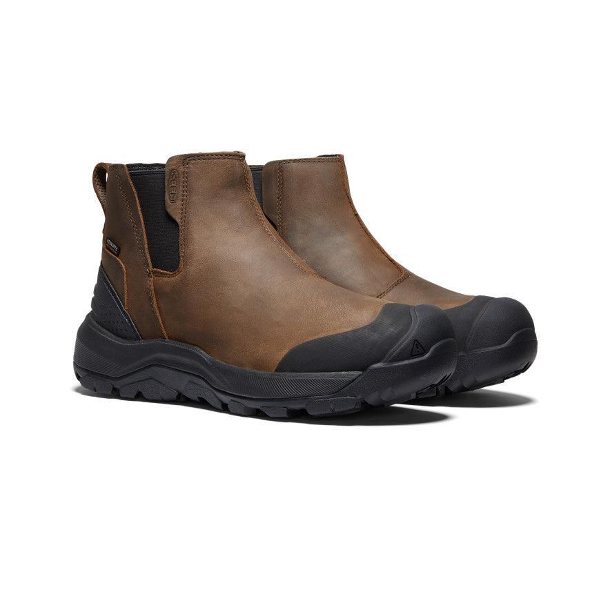 Brown Men Keen Revel IV Waterproof Chelsea Boots | 80492-OLJB