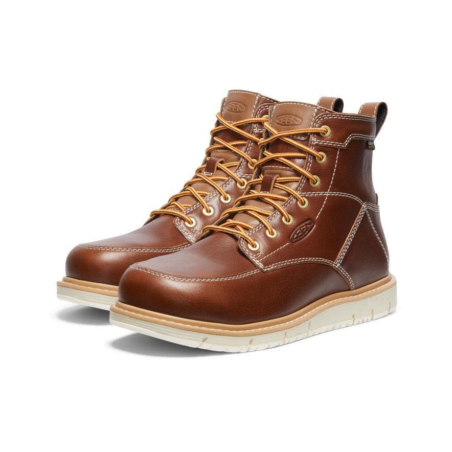 Brown Men Keen San Jose 6 Waterproof (Aluminum Toe) Boots | 74593-ANXI