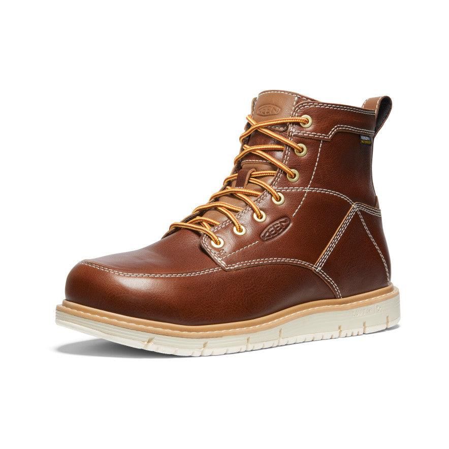 Brown Men Keen San Jose 6 Waterproof (Aluminum Toe) Boots | 74593-ANXI