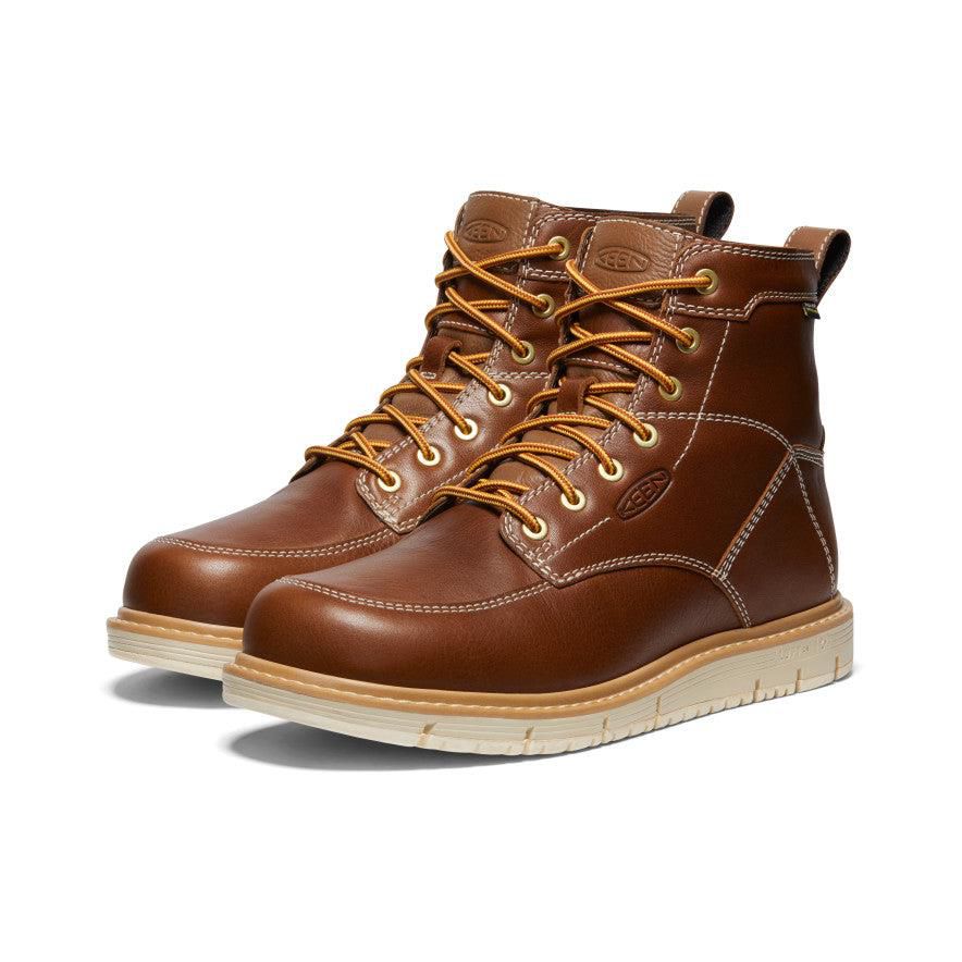 Brown Men Keen San Jose 6 Waterproof (Soft Toe) Work Boots | 69081-DLMV