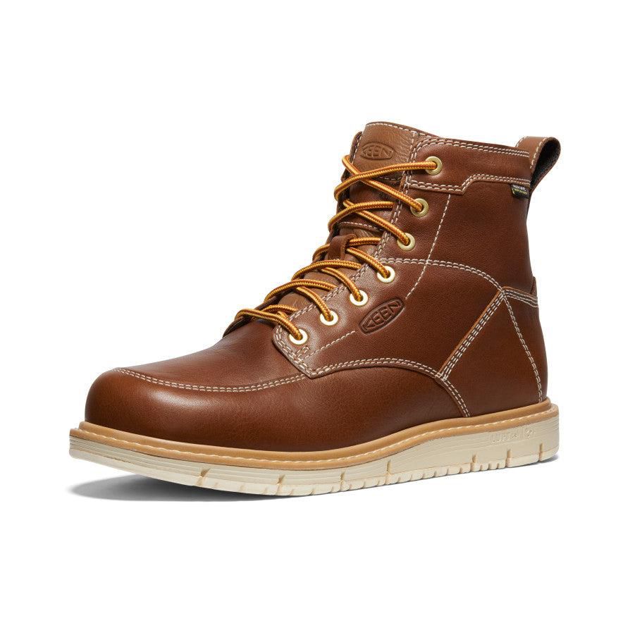 Brown Men Keen San Jose 6 Waterproof (Soft Toe) Work Boots | 69081-DLMV