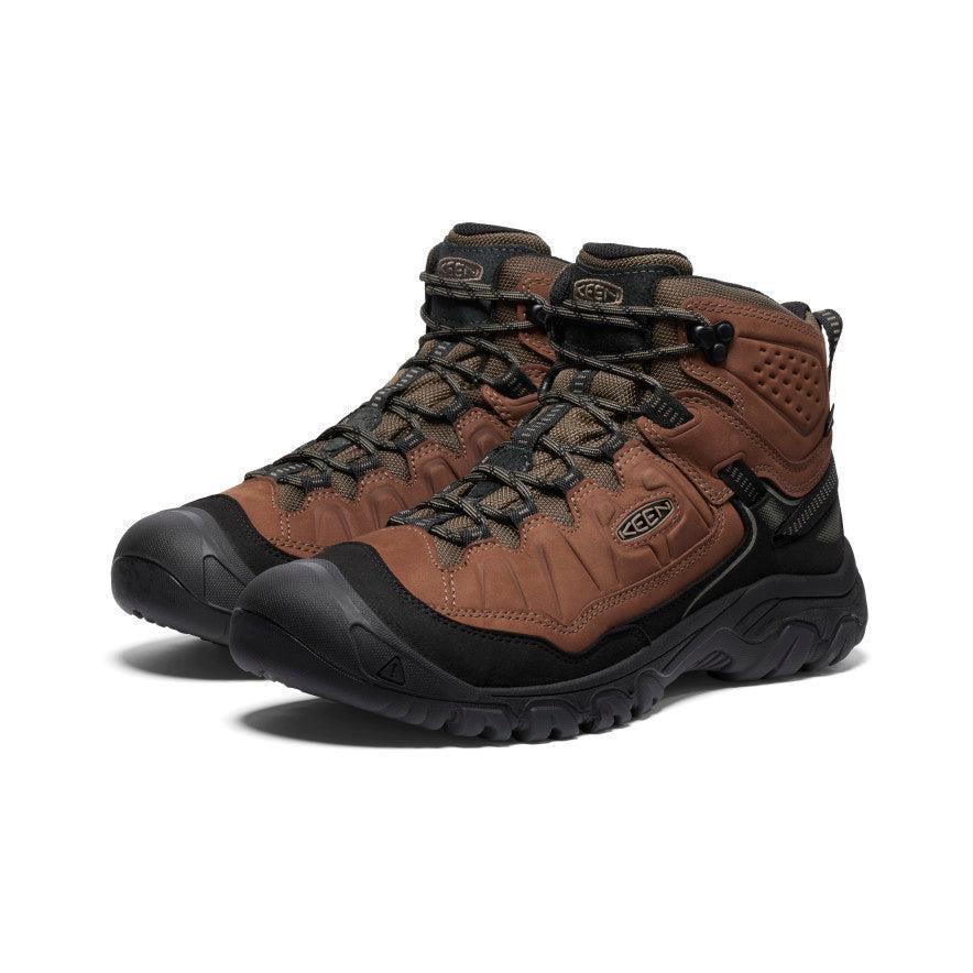 Brown Men Keen Targhee IV Wide Waterproof Hiking Boots | 56923-PNVY