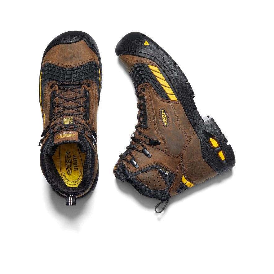 Brown Men Keen Troy 6 Waterproof (Carbon-Fiber Toe) Work Boots | 54712-PCXO