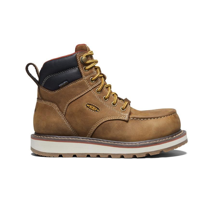 Brown Women Keen Cincinnati 6 Waterproof (Carbon-Fiber Toe) Work Boots | 97436-TLWY