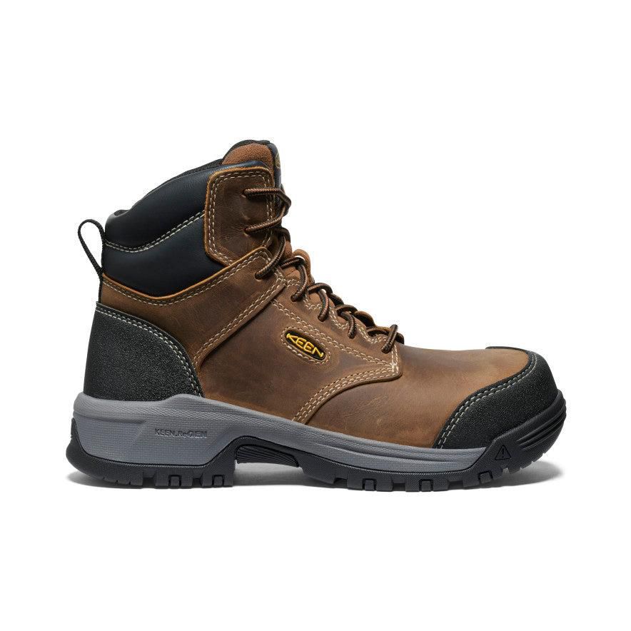 Brown Women Keen Evanston 6 ESD (Carbon-Fiber Toe) Work Boots | 17536-FBZG