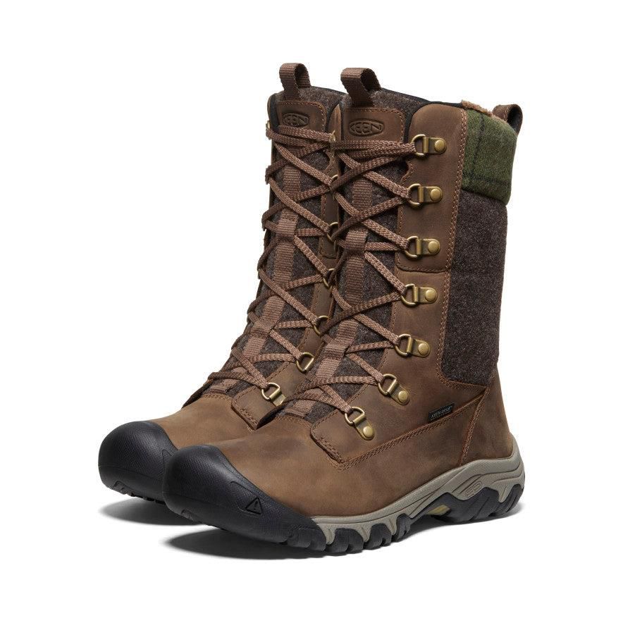 Brown Women Keen Greta Tall Waterproof Boots | 81627-JZSY