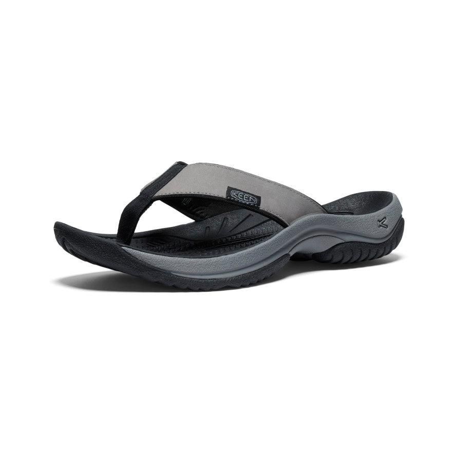 Grey Men Keen Kona Leather Flip Flops | 98627-ARCD