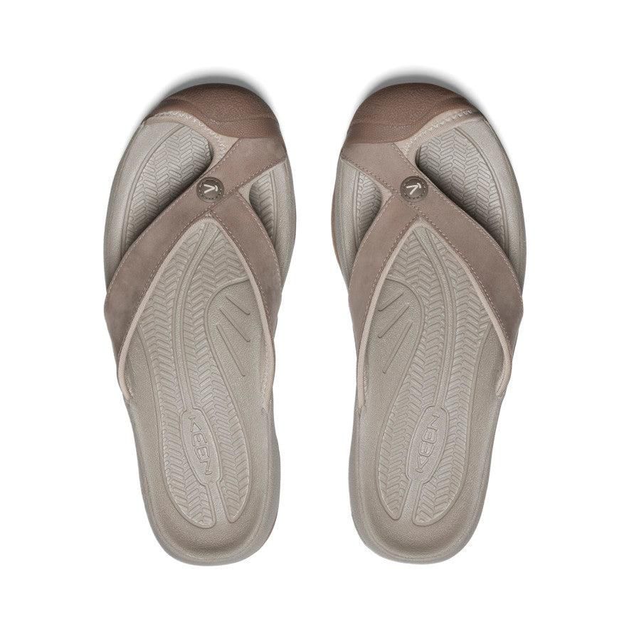 Grey Men Keen Waimea Leather Flip Flops | 34982-ZIVG