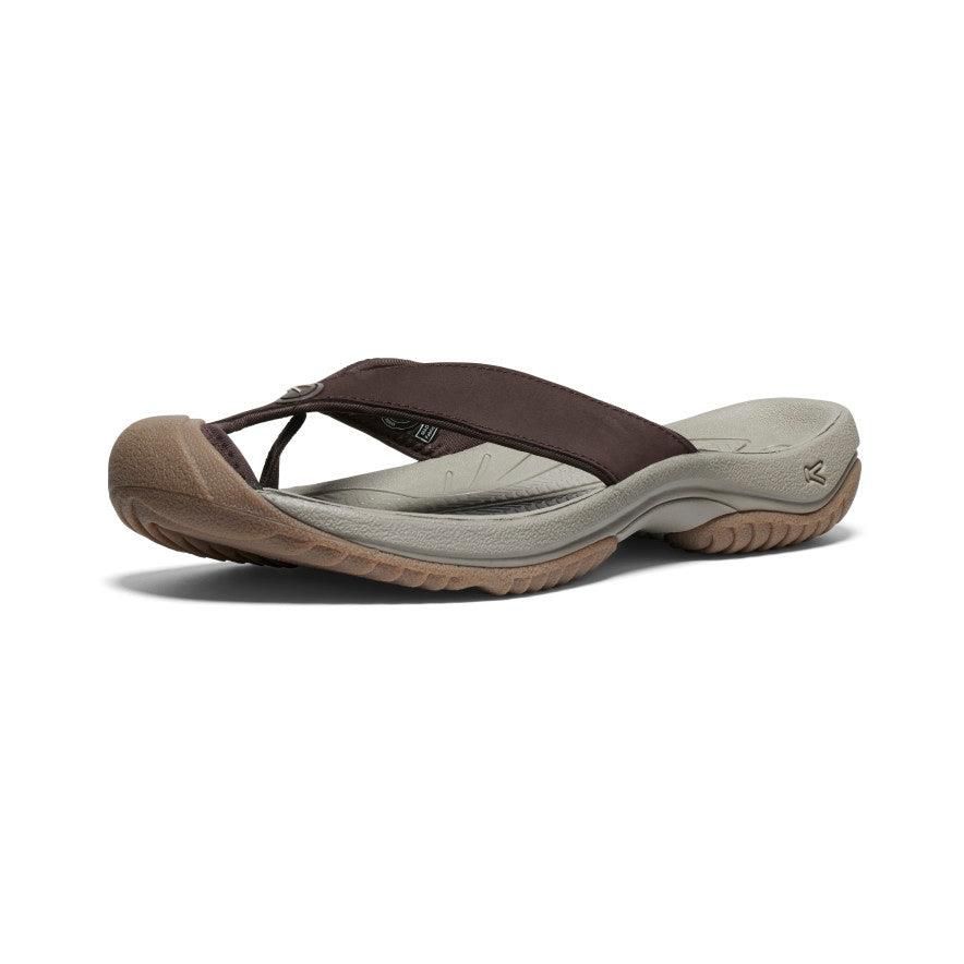 Grey Men Keen Waimea Leather Flip Flops | 96418-MUKN