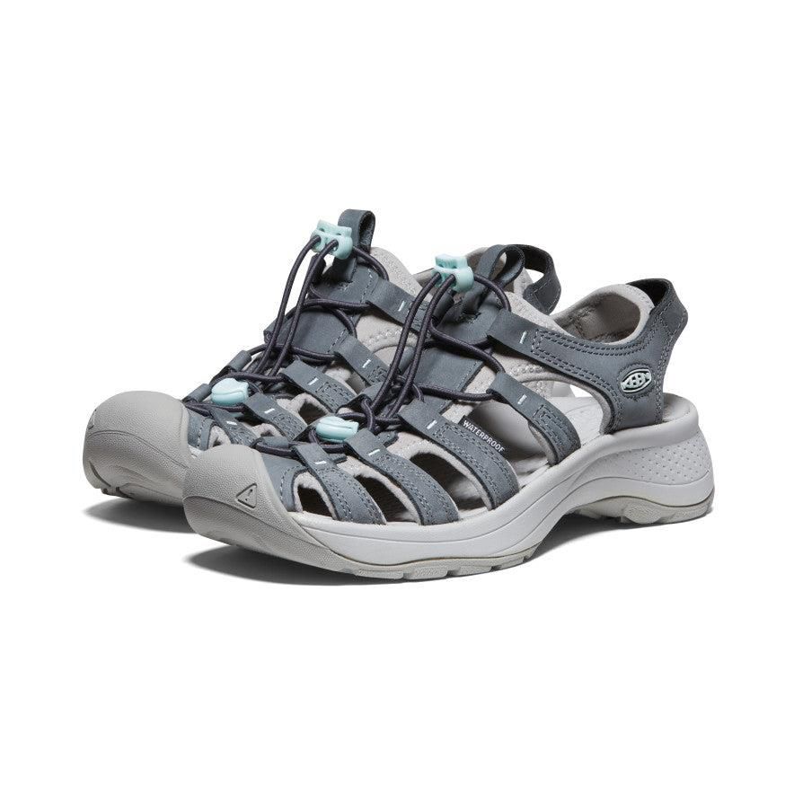 Grey Women Keen Astoria West Leather Sandals | 12845-EHGF