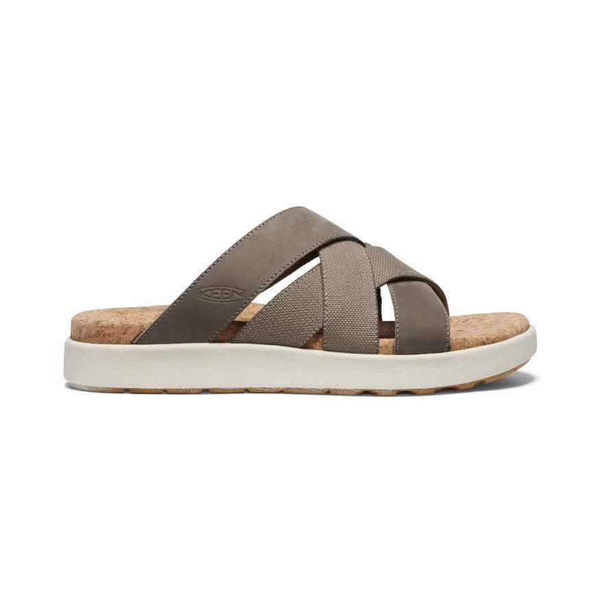 Grey Women Keen Elle Mixed Slides | 74821-FRSI