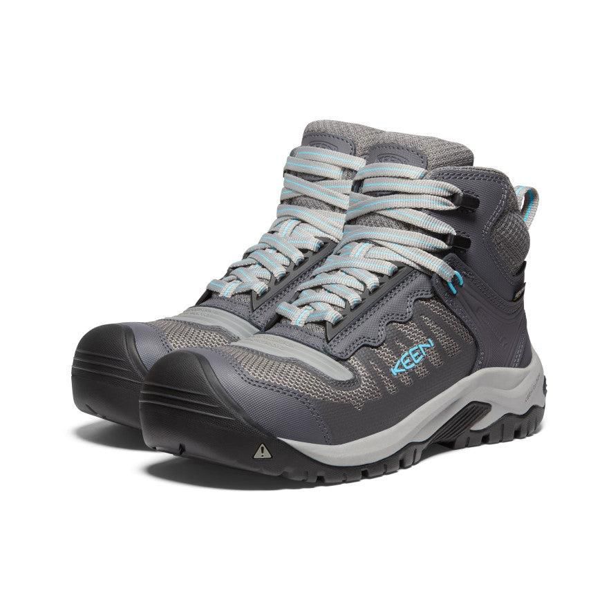 Grey Women Keen Reno Waterproof Mid (Carbon-Fiber Toe) Work Boots | 70983-NVGX