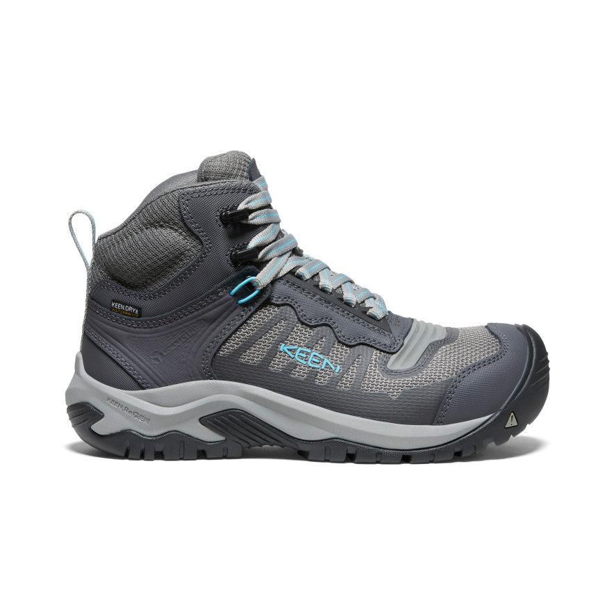 Grey Women Keen Reno Waterproof Mid (Carbon-Fiber Toe) Work Boots | 70983-NVGX