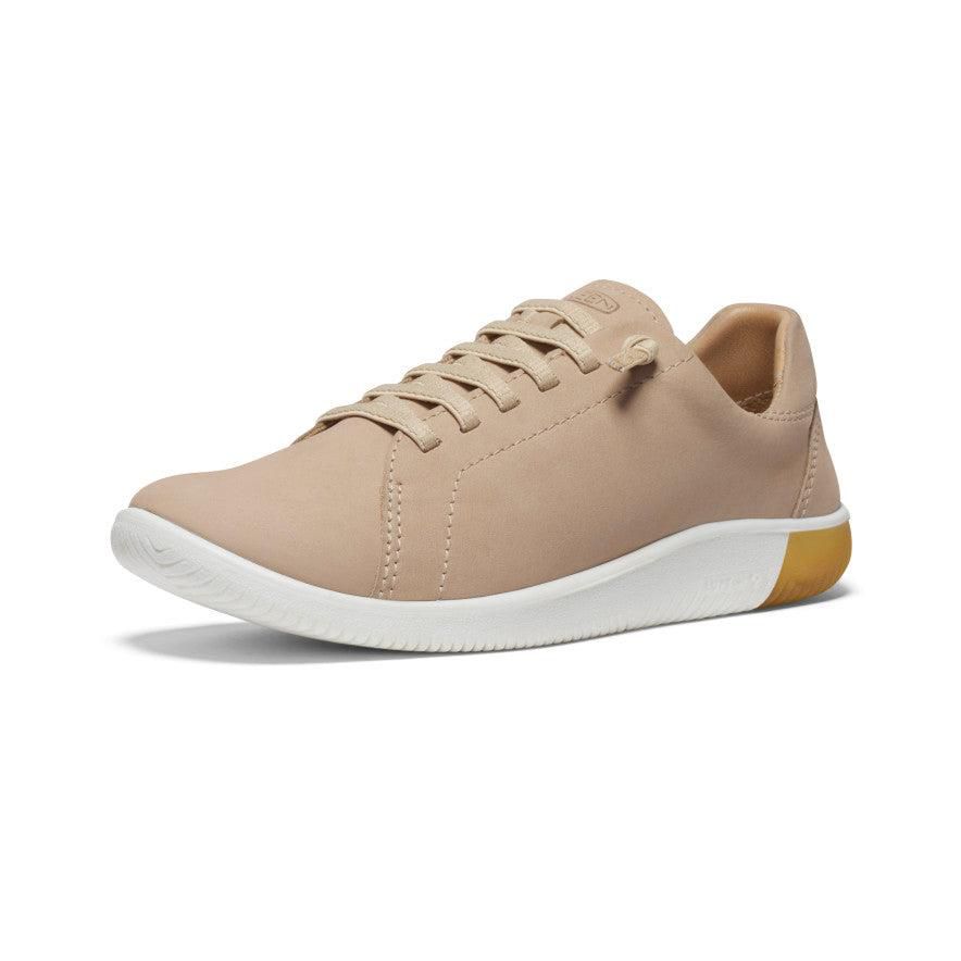 Khaki Women Keen KNX Leather Sneakers | 85716-OGNA