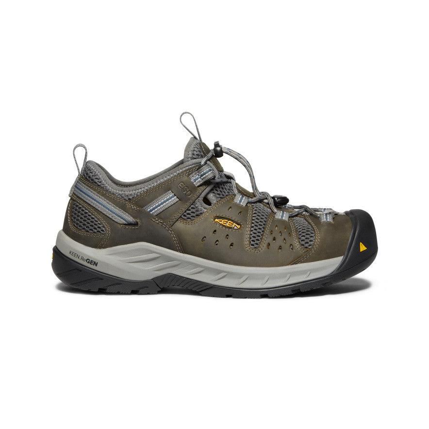 Olive Men Keen Atlanta Cool II ESD (Steel Toe) Sneakers | 51623-YFZA