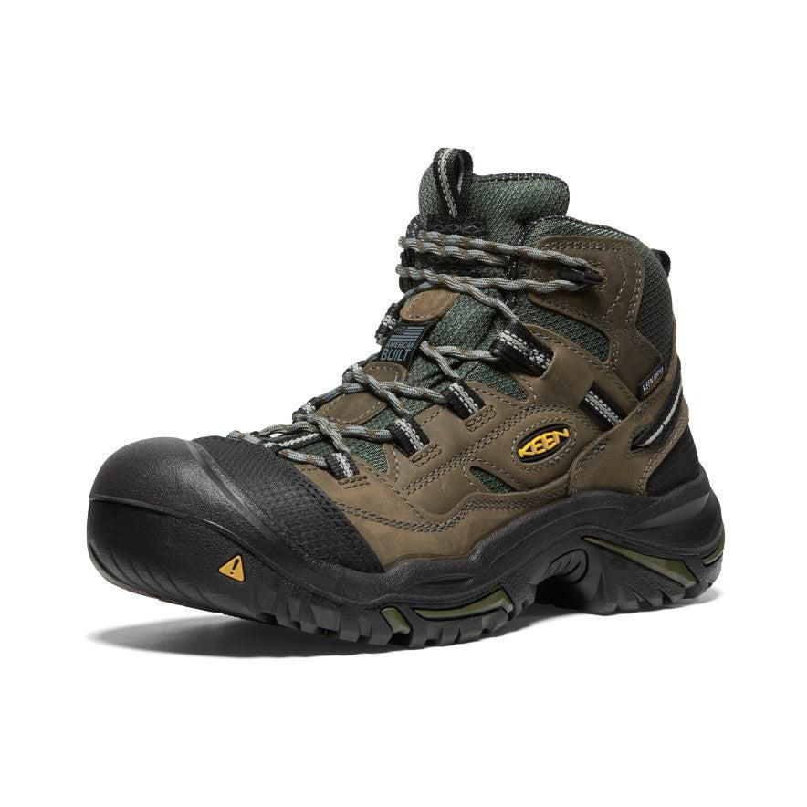 Olive Men Keen Braddock Waterproof Mid (Steel Toe) Work Boots | 59640-THNR