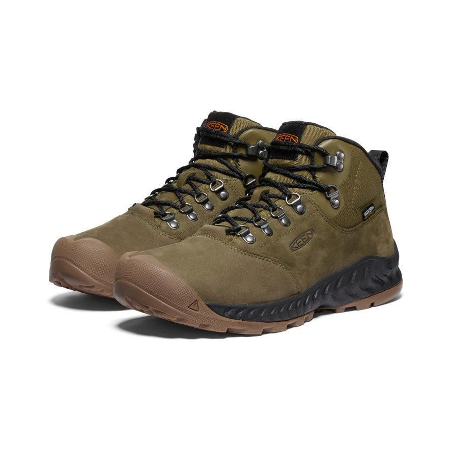 Olive Men Keen NXIS Explorer Waterproof Hiking Boots | 63521-HSOP