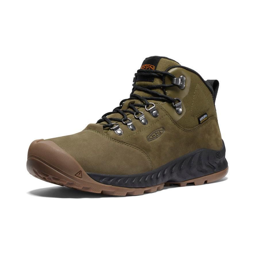 Olive Men Keen NXIS Explorer Waterproof Hiking Boots | 63521-HSOP