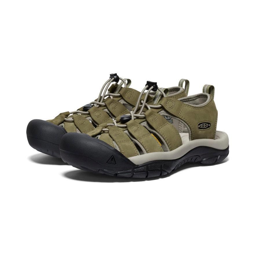 Olive Men Keen Newport Leather Hiking Sandals | 19378-UCWT