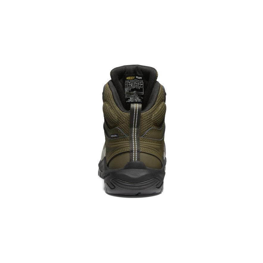 Olive Men Keen Reno Mid Waterproof (Carbon-Fiber Toe) Work Boots | 39281-ROEJ