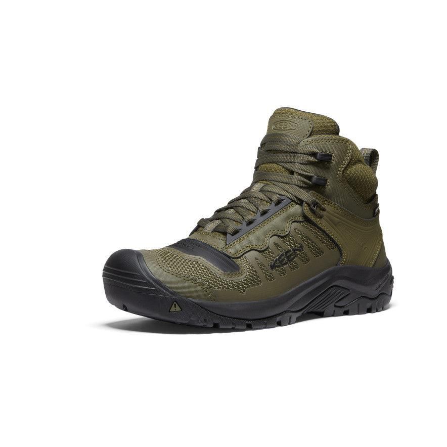 Olive Men Keen Reno Waterproof Mid (Soft Toe) Work Boots | 02513-HAYZ