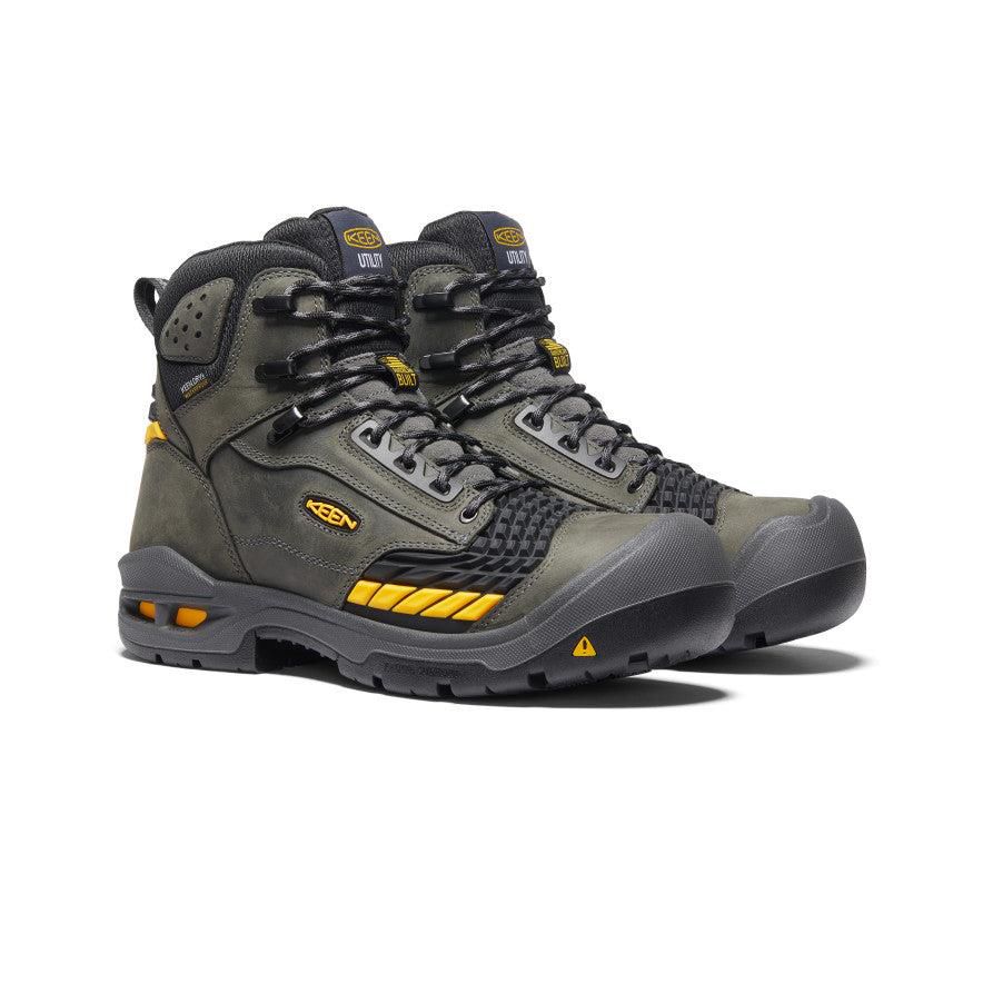 Olive Men Keen Troy 6 Waterproof (Carbon-Fiber Toe) Work Boots | 36418-VMXI